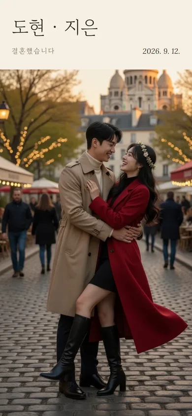 결혼 알림장 앨범 소식 테마